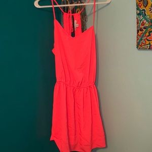 american eagle neon pink dress